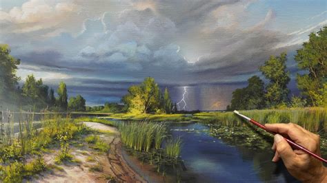 Summer Etude Acrylic Painting Artist Viktor Yushkevich Youtube