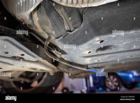 Toyota Prius Stolen Catalytic Converter View Underneath Vehicle From