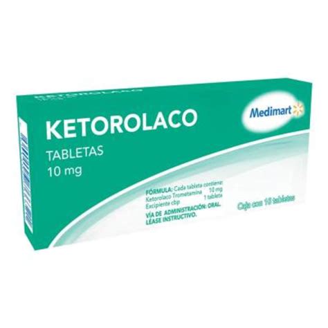 Ketorolaco Medimart 10 Mg 10 Tabletas Walmart