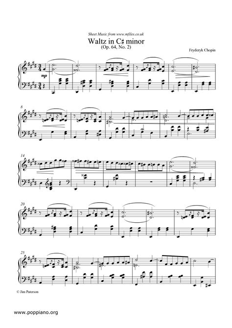 Chopin Op64 2 Waltz No7 Secret That Cannot Be Said 2 Sheet Music Pdf Free Score Download ★