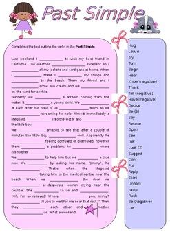 Past Simple Tense By Asma Chihab TPT