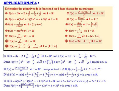 Cours De Maths Terminale Calcul Des Primitives D Une Fonction