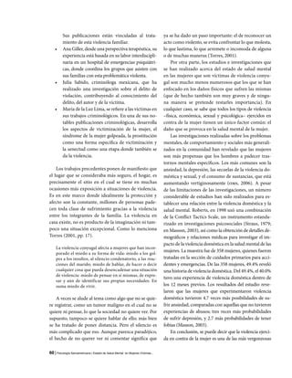 Estado De Salud Mental Victimas De Violencia Conyugal Pgj Edomex Pdf