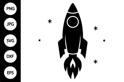 Silhouette Rocket SVG Graphic By MYDIGITALART13 Creative Fabrica