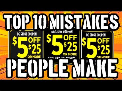 TOP 10 MISTAKES PEOPLE MAKE ON 5 OFF 25 SCENARIOSDOLLAR GENERAL