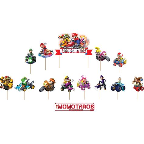 Super Mario Kart Cake Topper Set Shopee Singapore