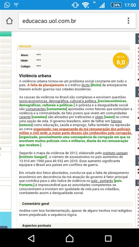 Redação Sobre Violencia Urbana - redação sobre "violência urbana" ??? - brainly.com.br