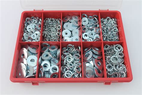 Pce Assorted Washers Kit Zinc Plated Alfast Fixings Fasteners Ltd