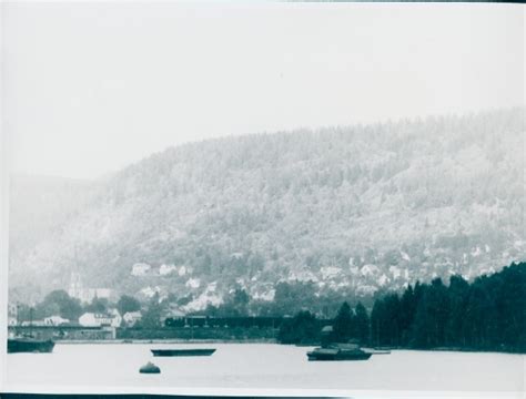 Foto Drammen Norwegen Sept Teilansicht Eisenbahn Kirche