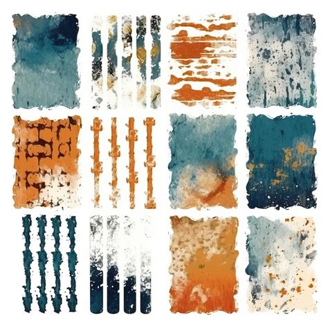 Premium Vector Bohemian Vector Distressed Textures On White Background