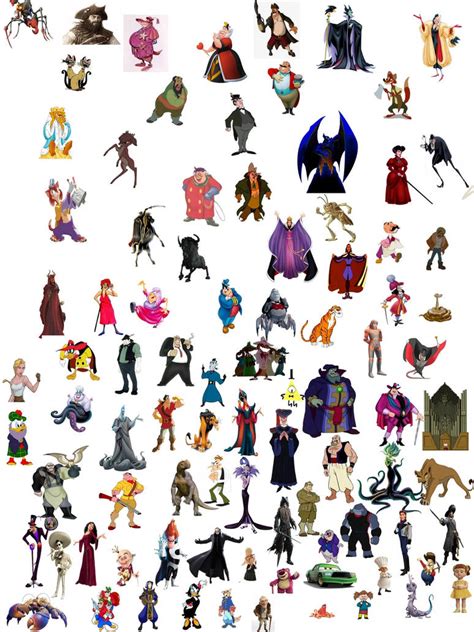 Disney and Pixar villains in one picture by Misho23468 on DeviantArt