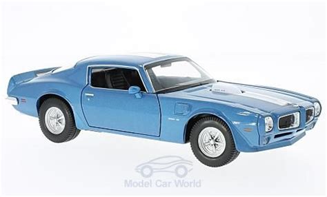 Modellino In Miniatura Pontiac Firebird 1972 124 Welly Trans Am Blu