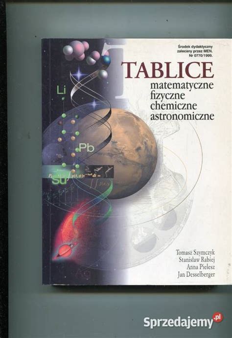 Tablice Matematyczne Fizyczne Chemiczne Astronomiczne Szczecin