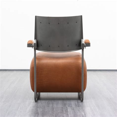 Inno Oskar A1 Armchair In Cognac Brown Leather Harry KORHONEN 1990s