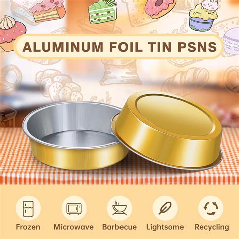 Piezas De Mini Latas Para Tartas Con Tapas Moldes De Aluminio De