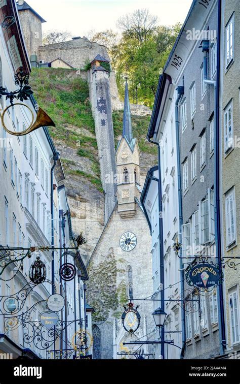 Salzburg city center, HDR Image Stock Photo - Alamy