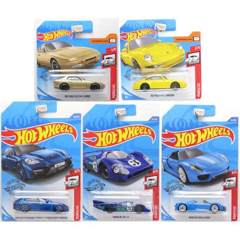 Série Porsche Completa Main Line 2020 5 Miniaturas Hot Wheels no