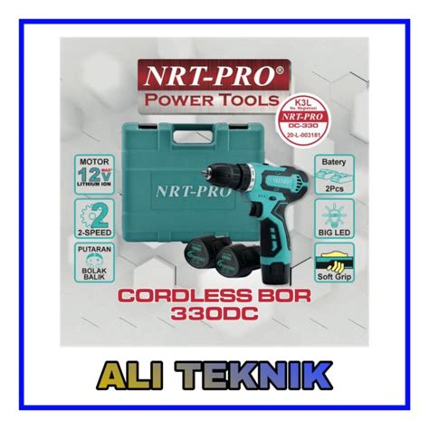 Jual Mesin Bor Baterai Cordless Nrt Pro Dc 330 Hd Versi Terbaru Mesin