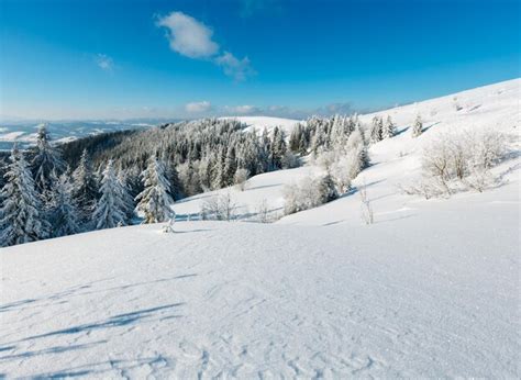 Premium Photo | Winter mountain snowy landscape