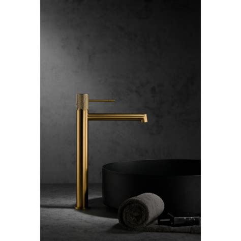 Monomando Lavabo Alto LINE Oro Cepillado BDD038 3OC Imex