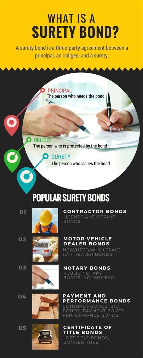 Types Of Surety Bonds Infographic Surety Solutions A Gallagher Company