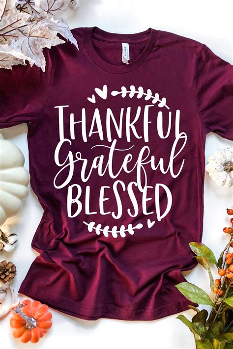 Thankful Grateful Blessed Tee Magliette Cappotti Abbigliamento