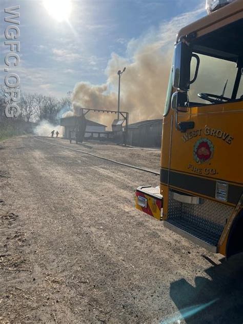 Tractor And Hay Fire In London Grove West Grove Fire Company