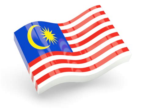 Glossy Wave Icon Illustration Of Flag Of Malaysia