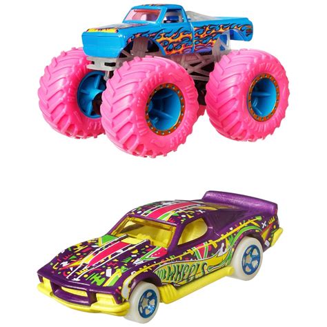 Hot Wheels Monster Trucks Und Autos Glow In The Dark Er Set