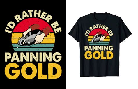 Vintage Gold Panning T-shirt Design Graphic by tee_expert · Creative ...