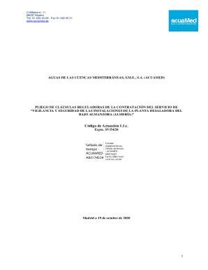 Completable En línea pliego de clusulas reguladoras de la contratacin