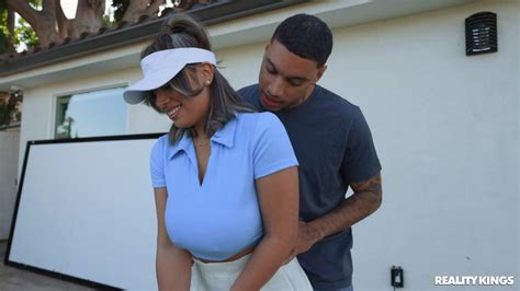 Horny Ella Knox Gagging Then Riding On Her Golf Trainer S Big Black Dick 15 Photos