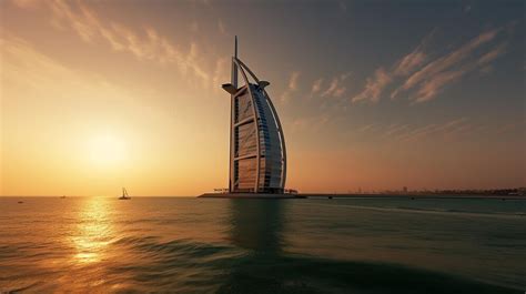 Premium Ai Image Burj Al Arab Sea View Photography