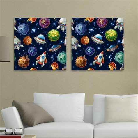 Ownta Outer Space Pattern Pc Canvas Wall Art Paintings For Living Room