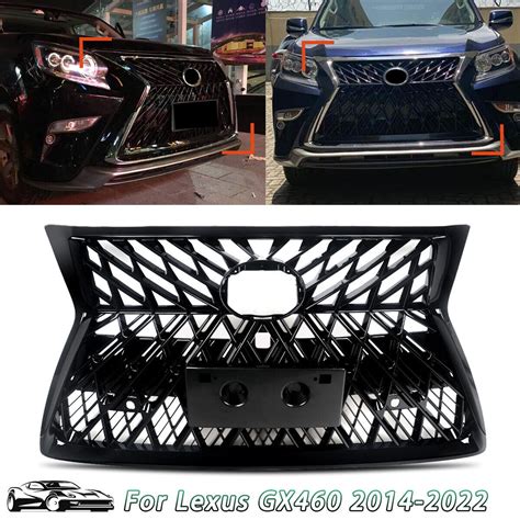 For 2014 2022 Lexus Gx460 Front Upper Grille All Gloss Black Grill New Style Ebay