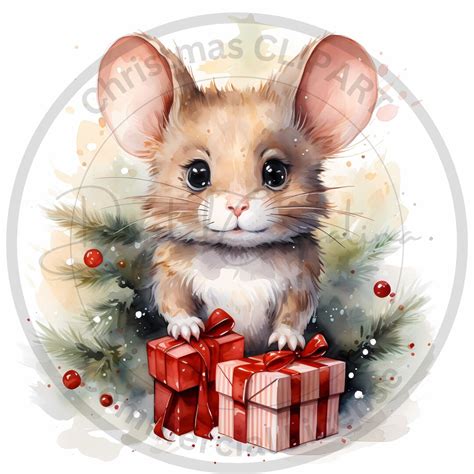 Christmas Mouse Clipart 17 High Quality Jpgs, Christmas Clipart ...