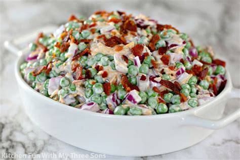 Creamy Pea Salad With Bacon Kitchen Fun With My Sons