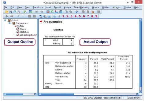 Spss Tutorials Spss Output Viewer Window