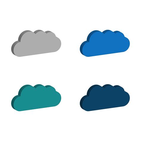 Isometric Clouds Set Vector Art At Vecteezy