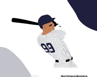 Aaron Judge New York Baseball Sticker Gift For Yankees Fan Etsy