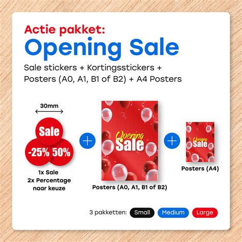 Opening Sale Actie Pakket Kortingsticker Nl