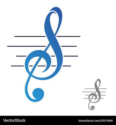 S Letter Shape Musical Notes Icon Royalty Free Vector Image