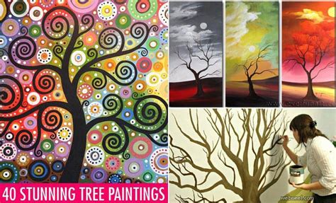 35 Stunning and Beautiful Tree Paintings for your inspiration