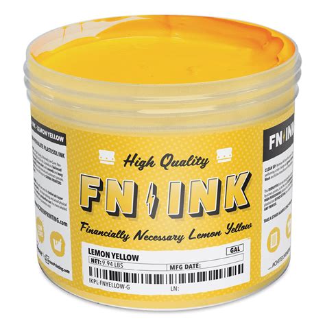 Fn Ink Plastisol Screen Printing Ink Lemon Yellow Gallon Michaels