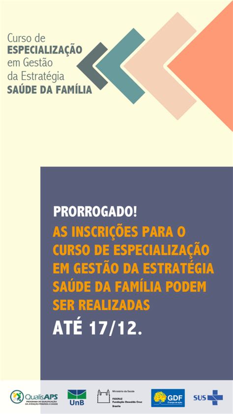 Novo Prazo De Inscrições Para O Curso De Especialização Em Gestão Da