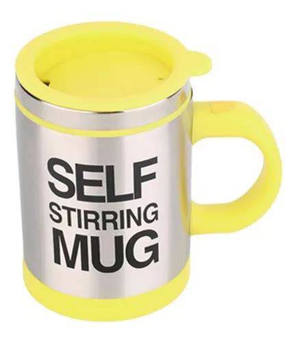 Caneca Mixer Elétrica Self Stirring Mug Cor Amarelo Parcelamento sem