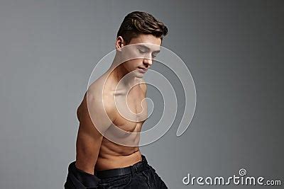 Cute Male Naked Torso Based Attractive Look Lifestyle Model Royalty Free Stock Photography