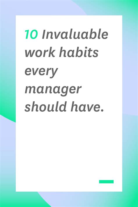 These work habits will help you stand out as a manager and motivate