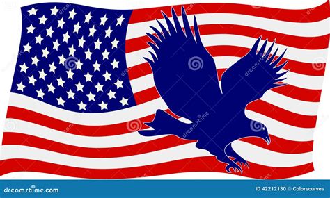 American Flag With Bald Eagle Stock Vector - Image: 42212130