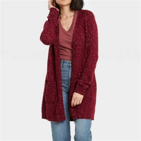 Knox Rose Sweaters Knox Rose Openfront Cardigan Wine Poshmark